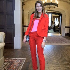 Zadig & Voltaire Jacquard Paisley Red Pantsuit